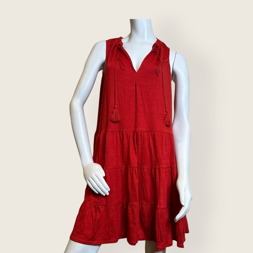 MAX STUDIO A-line Plunge Sleeveless Dress